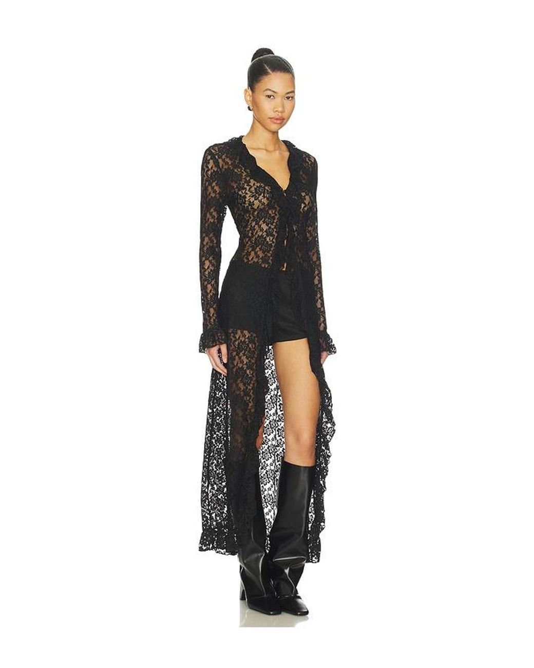 Lioness Black Long Nights Duster