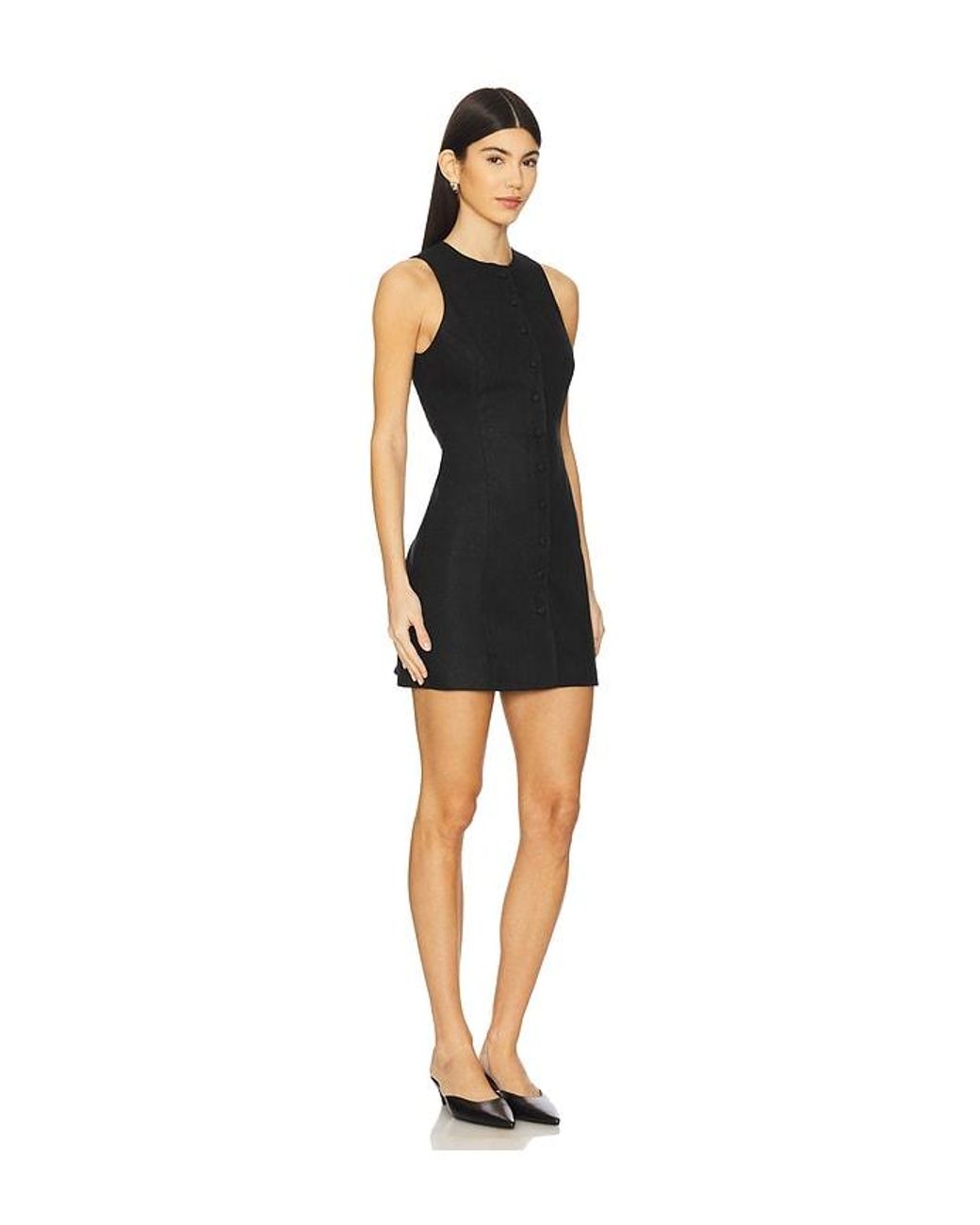 Faithfull The Brand Black Eveline Mini Dress