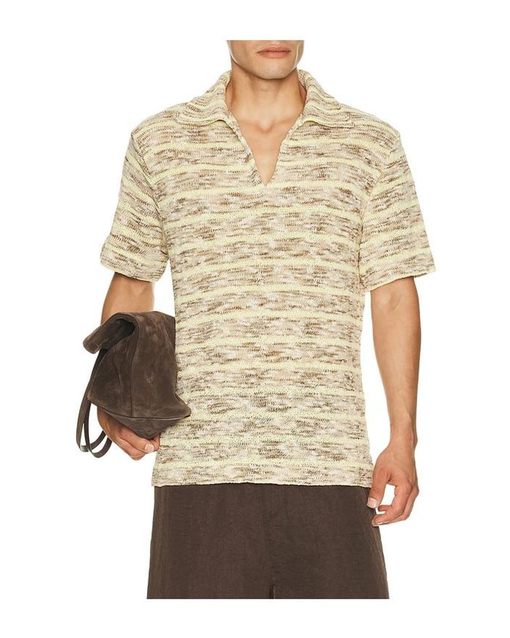 KROST Multicolor Color Striped Knit Polo for men