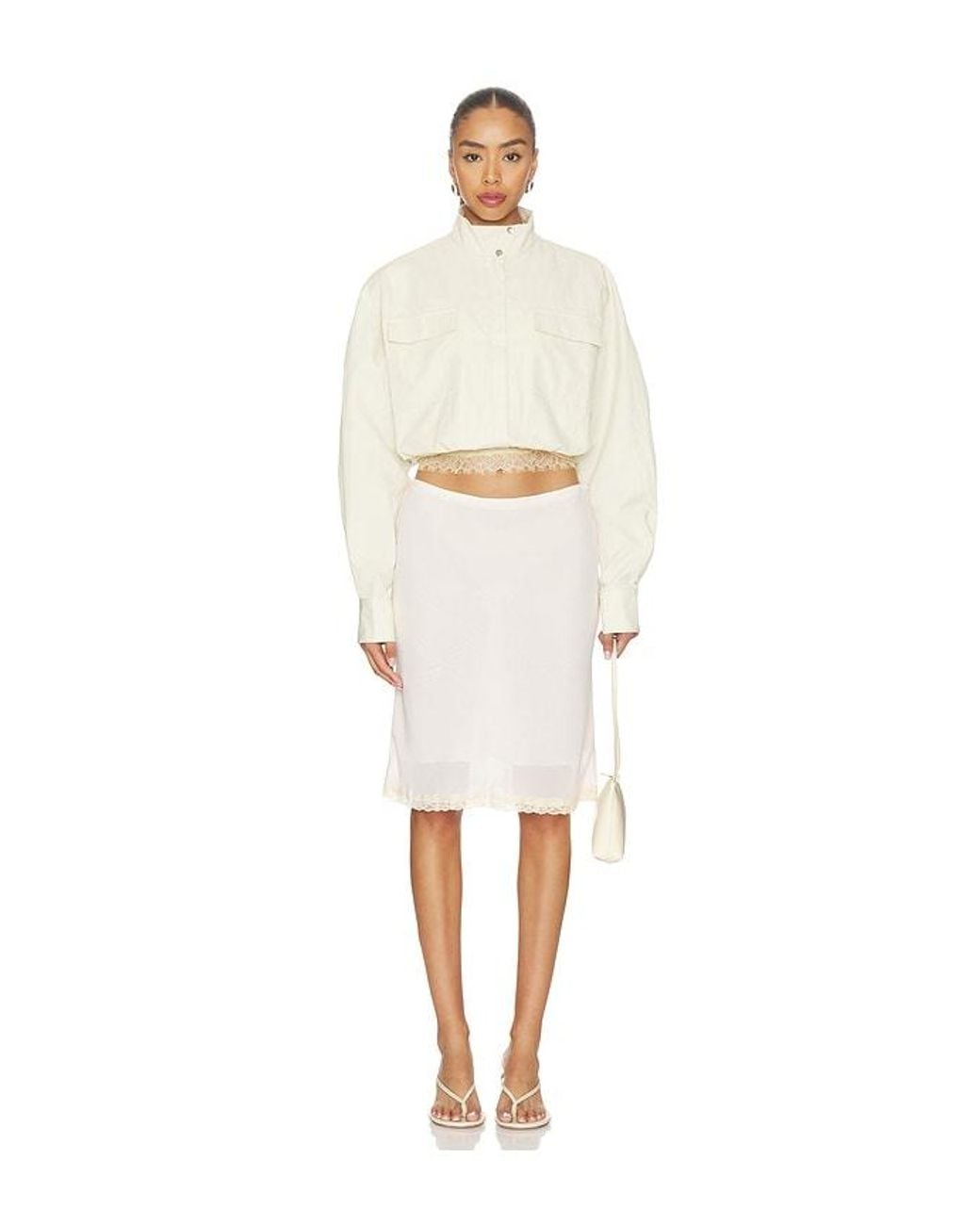 Lioness White Shoreline Midi Skirt