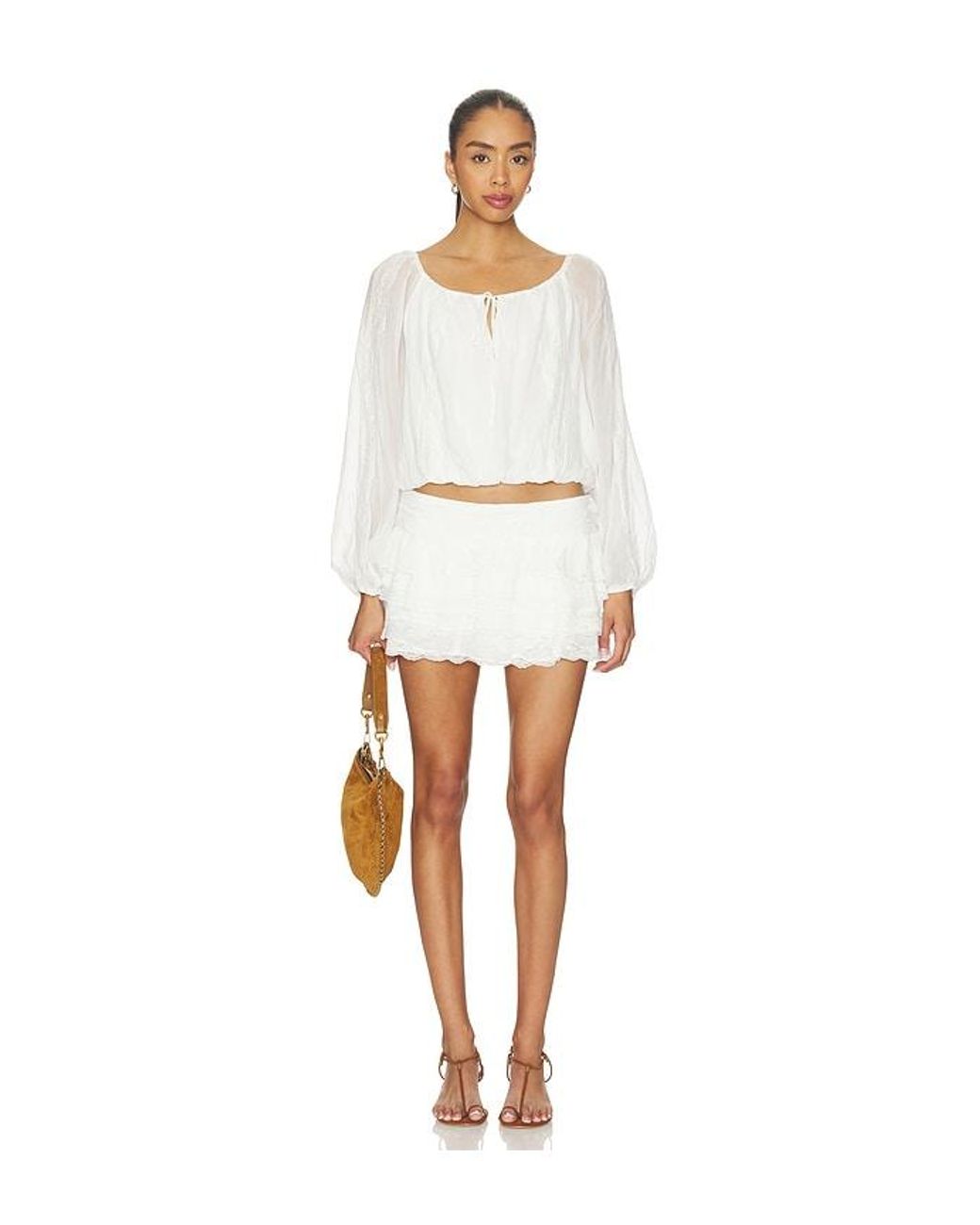 Amanda Uprichard White X Revolve Dallas Top