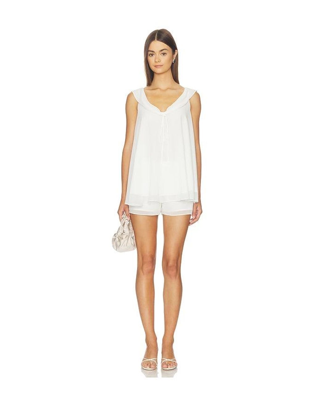 Amanda Uprichard White Polly Top