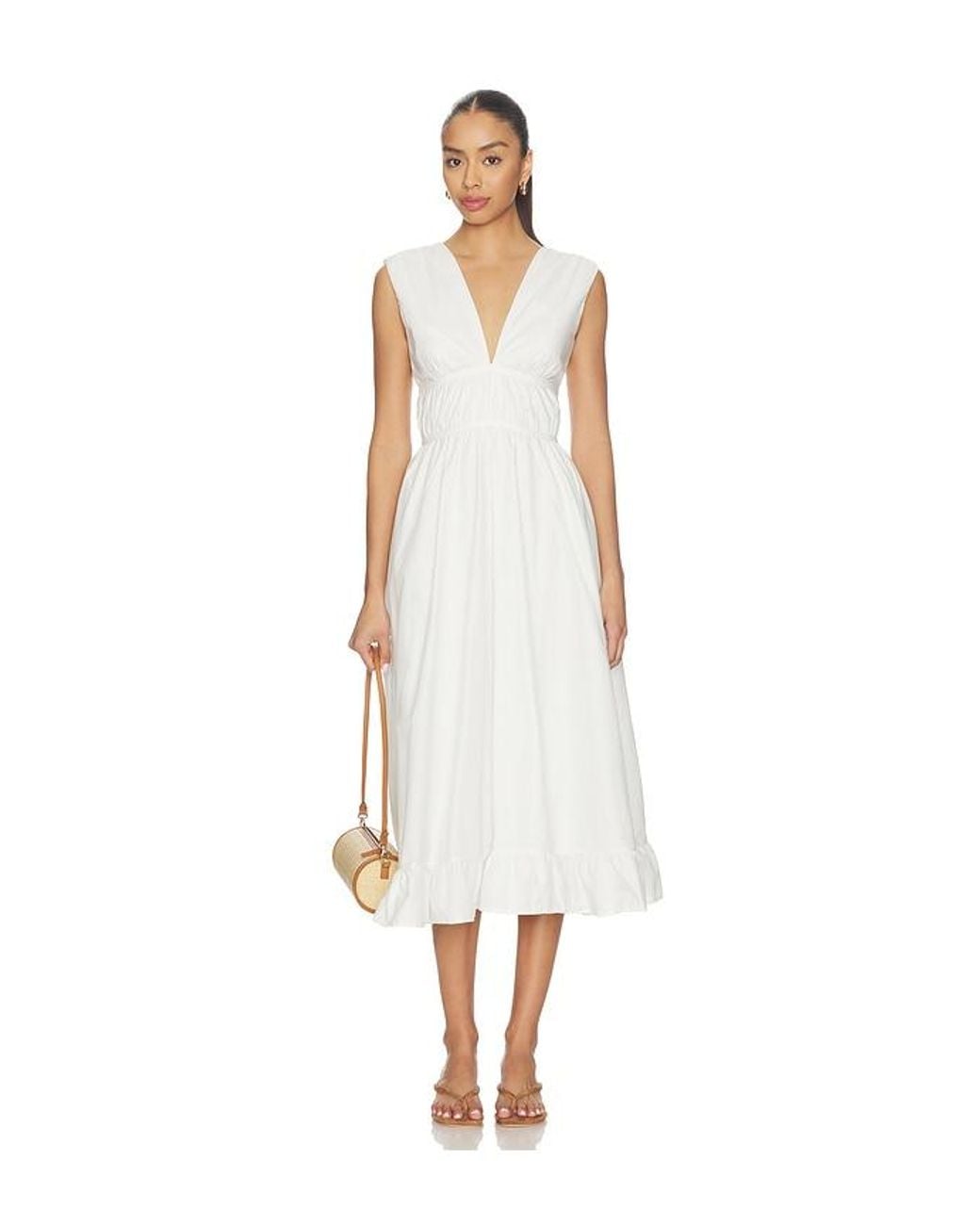 Peixoto White Ava Midi Dress