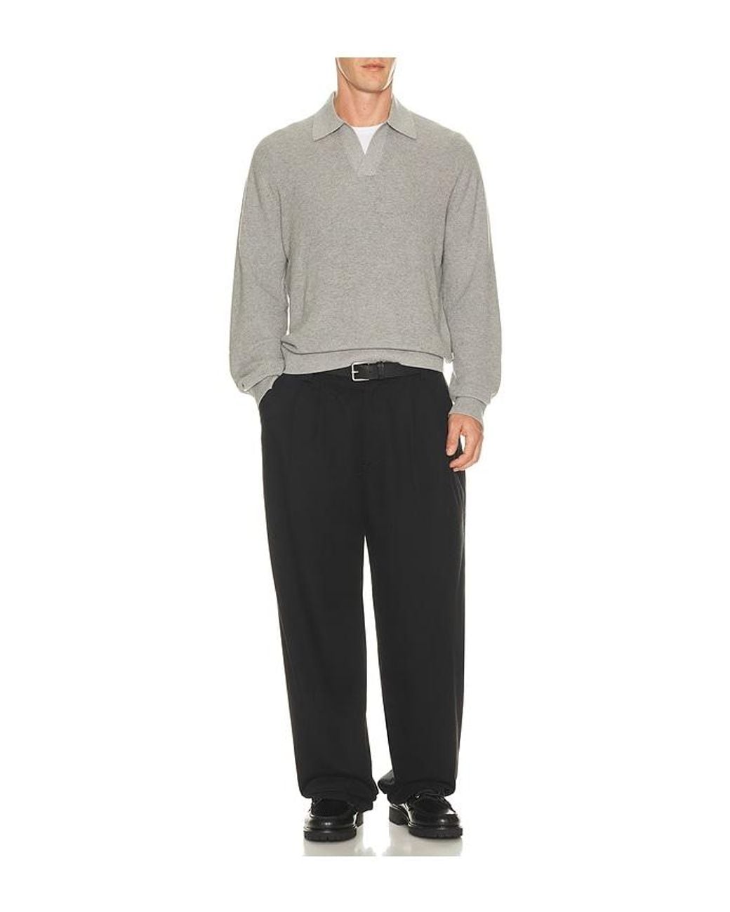 NN07 Gray Hope Rib Knit Polo 60060 for men