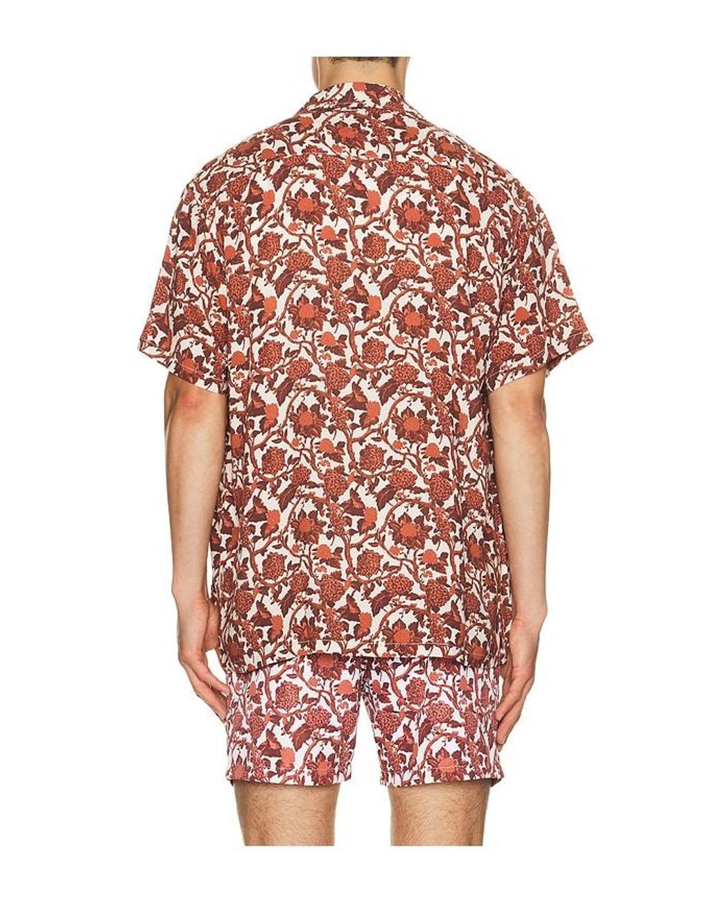 ARRELS Barcelona Red Kabak X Lazaro Rosa-Violan Camp Collar Shirt for men