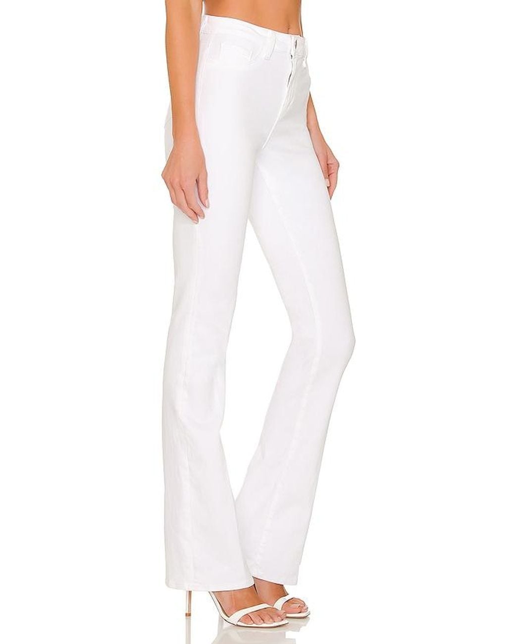 L'Agence White Selma High Rise Sleek Baby Boot Jeans