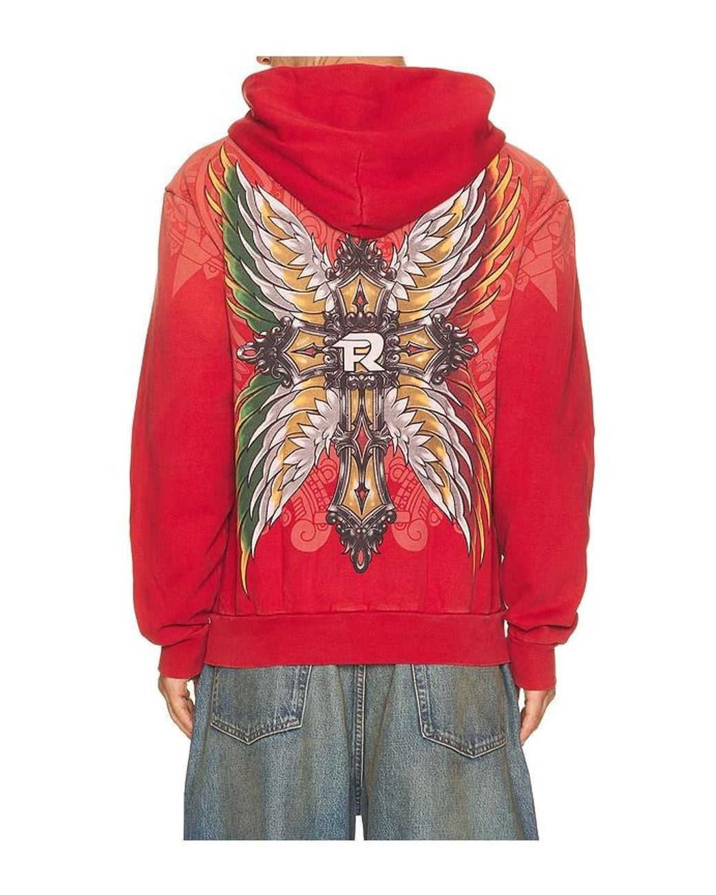 Affliction Red X Fuerza Immortal Zip Hoodie for men
