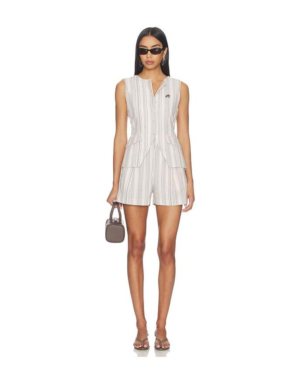 Malbon White Keily Short