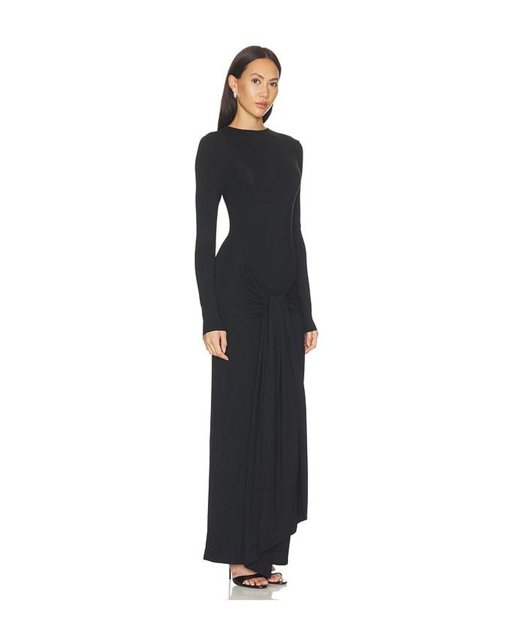 superdown Black Piper Long Sleeve Maxi Dress