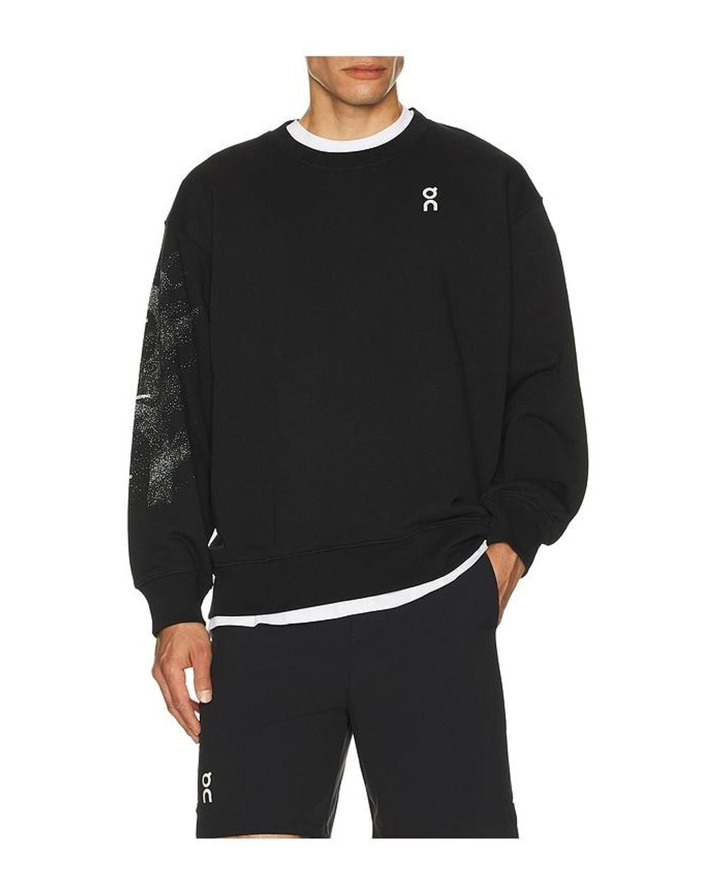On Shoes Black Club Crew Graphic for men