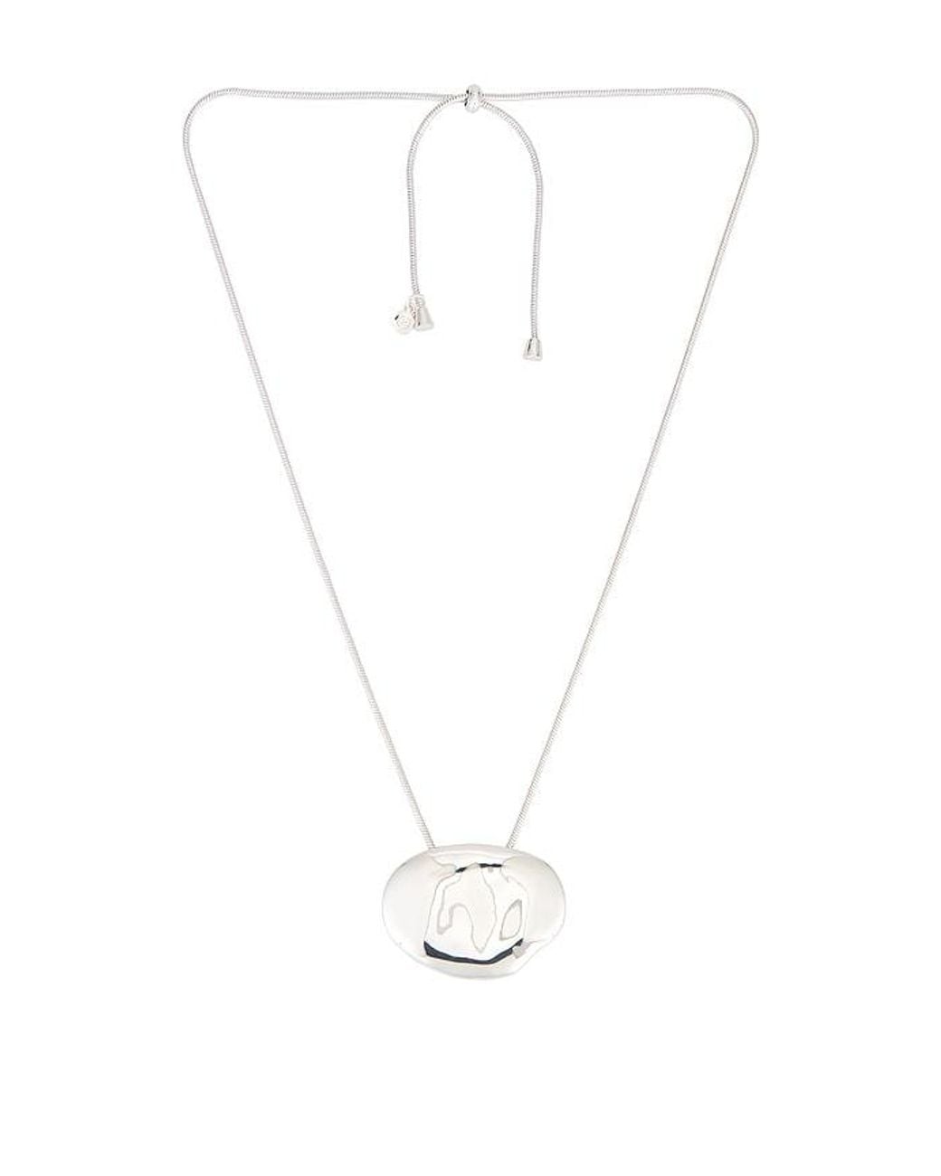 Ettika White Molten Metal Pendant Necklace