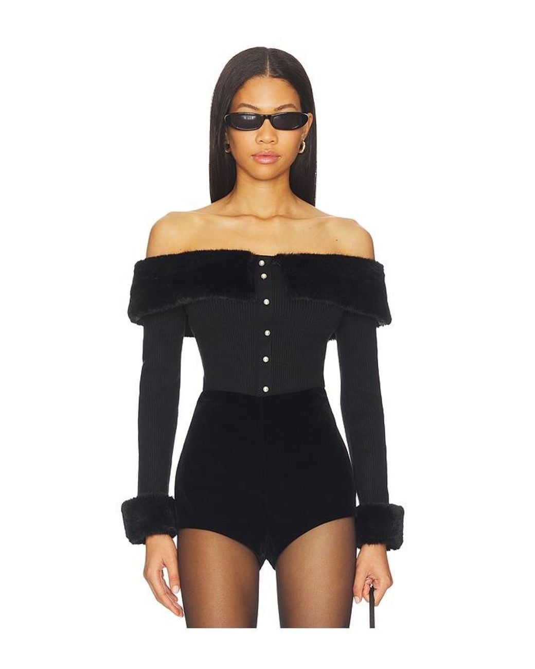Astr Black Tabathia Sweater