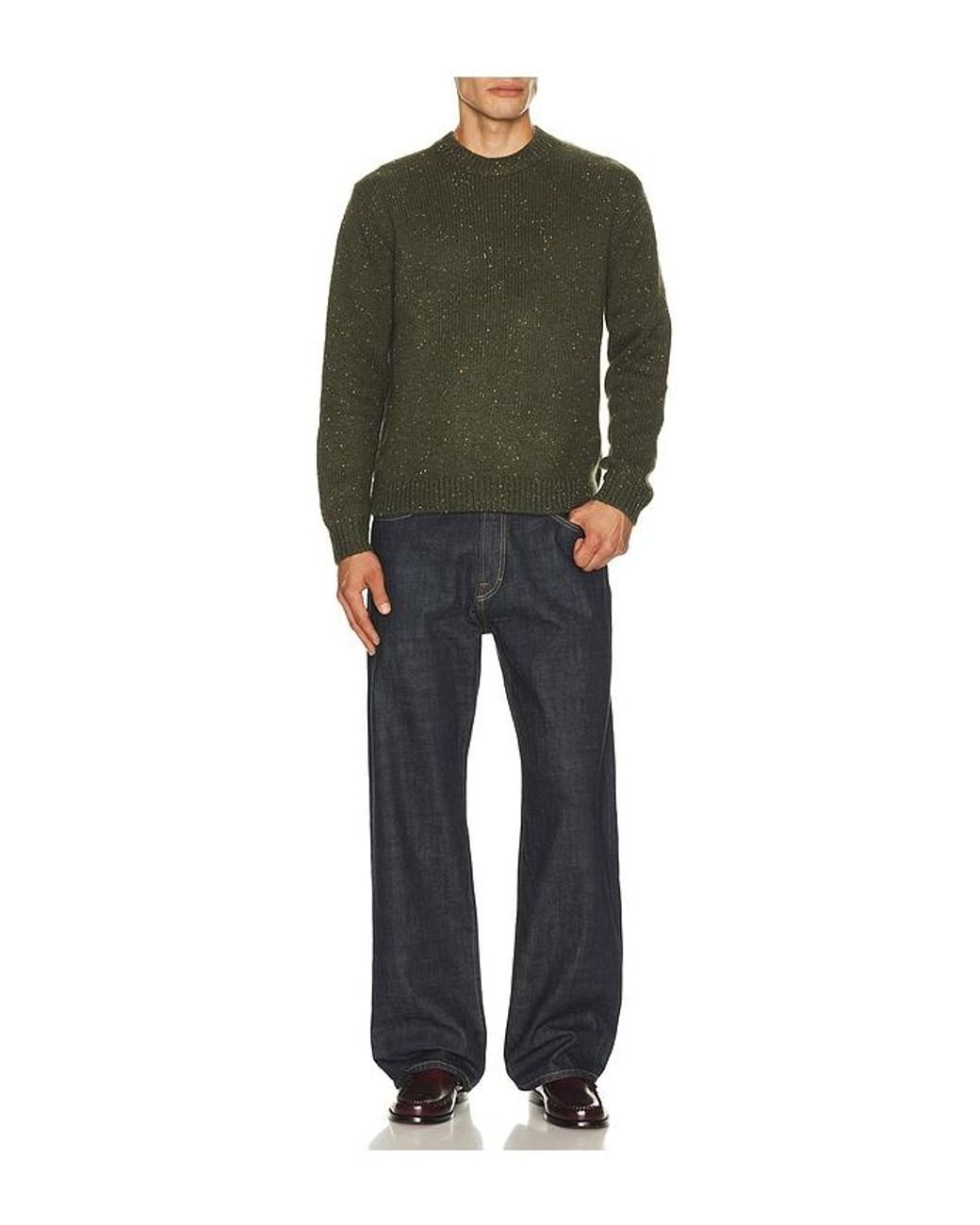 Percival Green Rhodes Boxy Knitted Crew for men