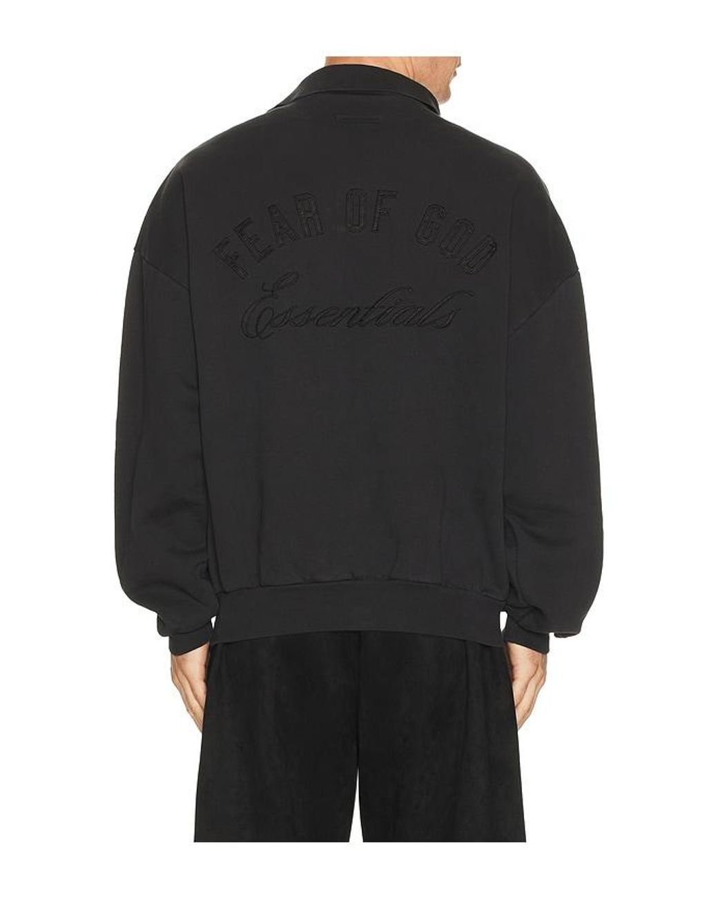 Fear Of God Black Classic Polo Sweatshirt for men
