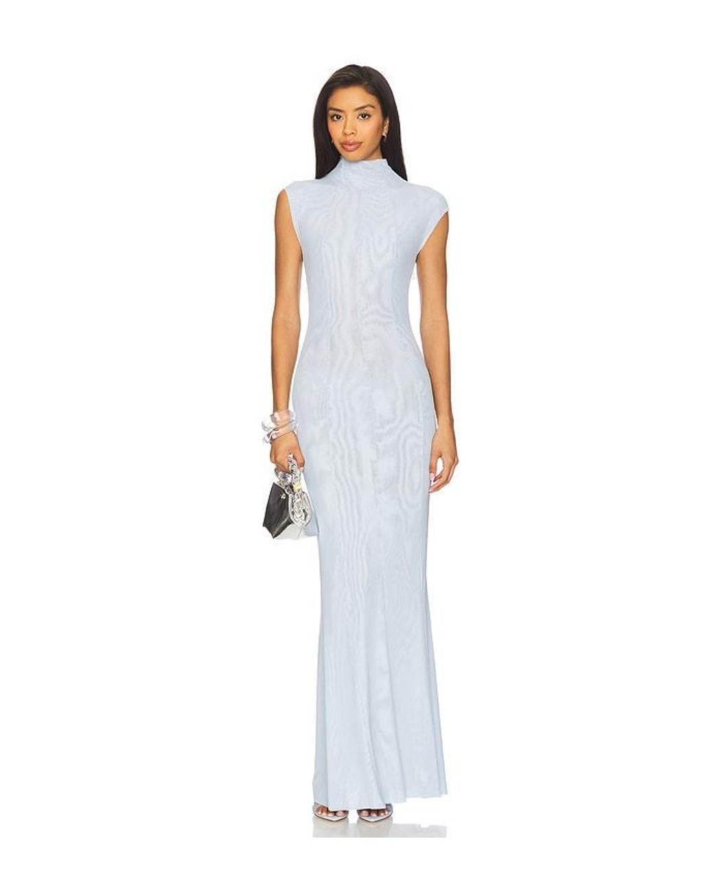 SER.O.YA White Laissa Mesh Maxi Dress
