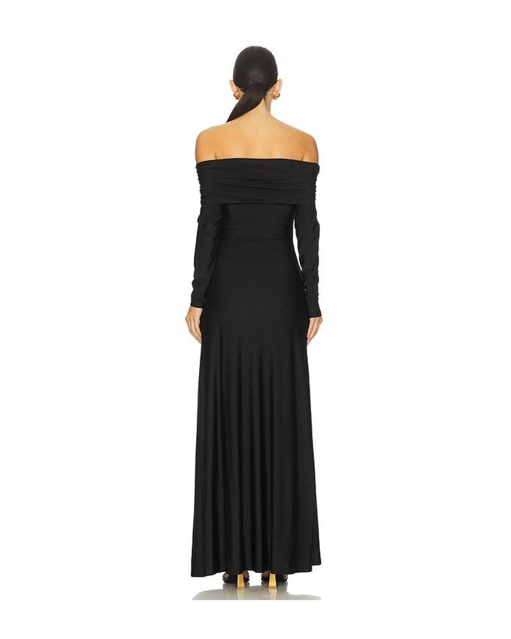 Runaway the Label Black Abbie Off Shoulder Maxi Dress
