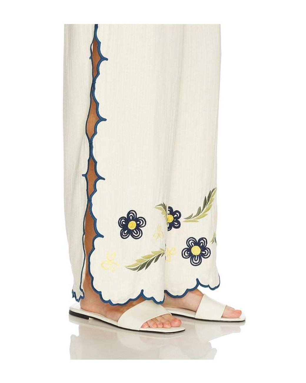 Agua Bendita White Winter Pants