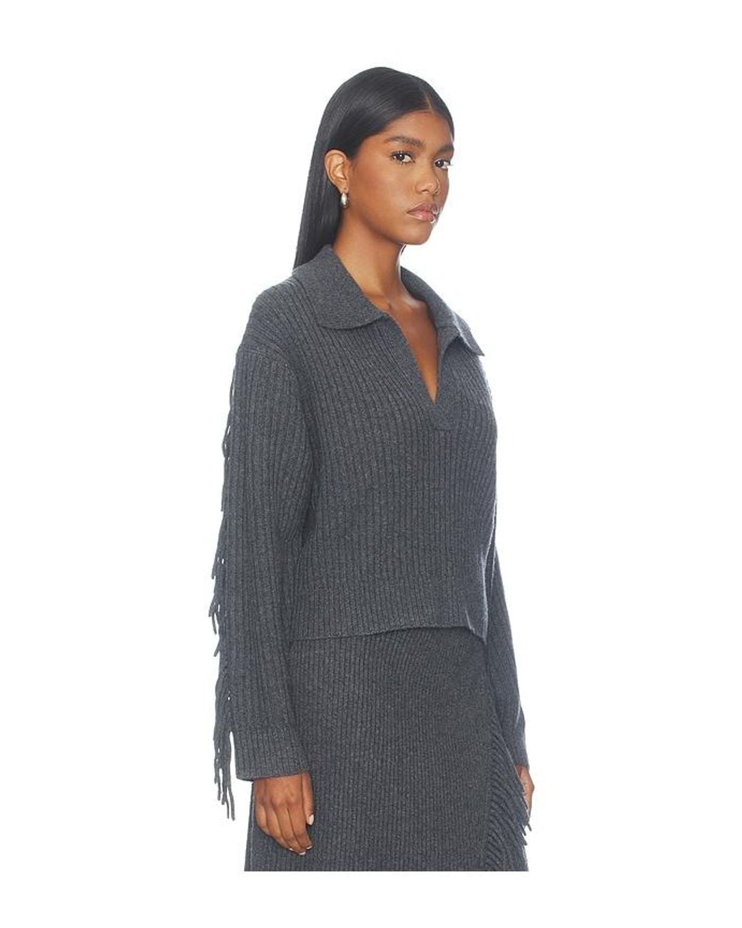 Jonathan Simkhai Blue Natalia Collared Sweater