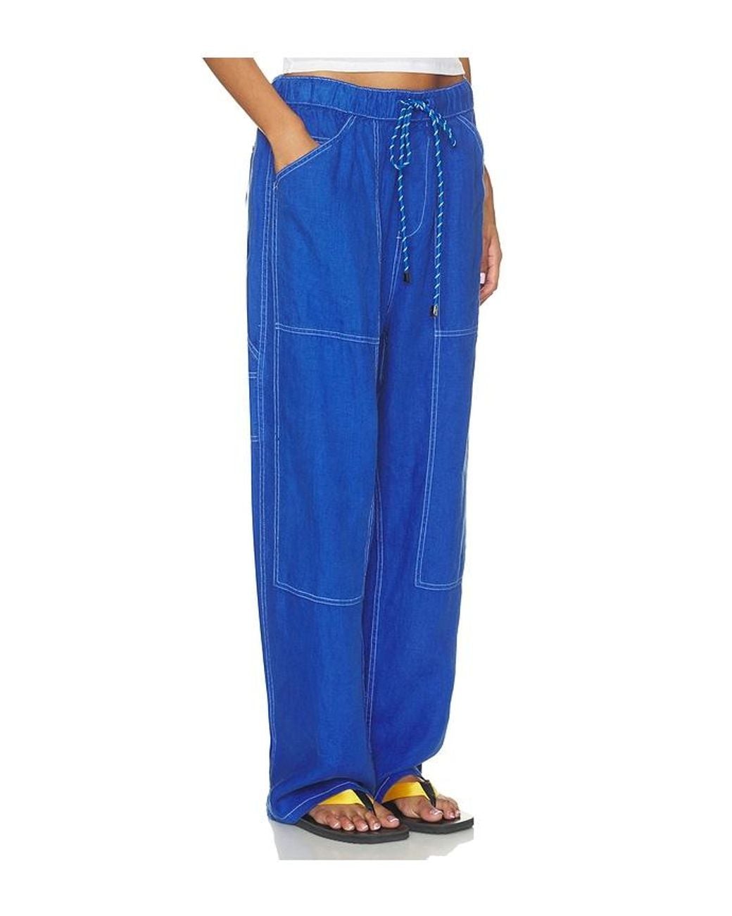 Rag & Bone Blue Atlas Linen Pant