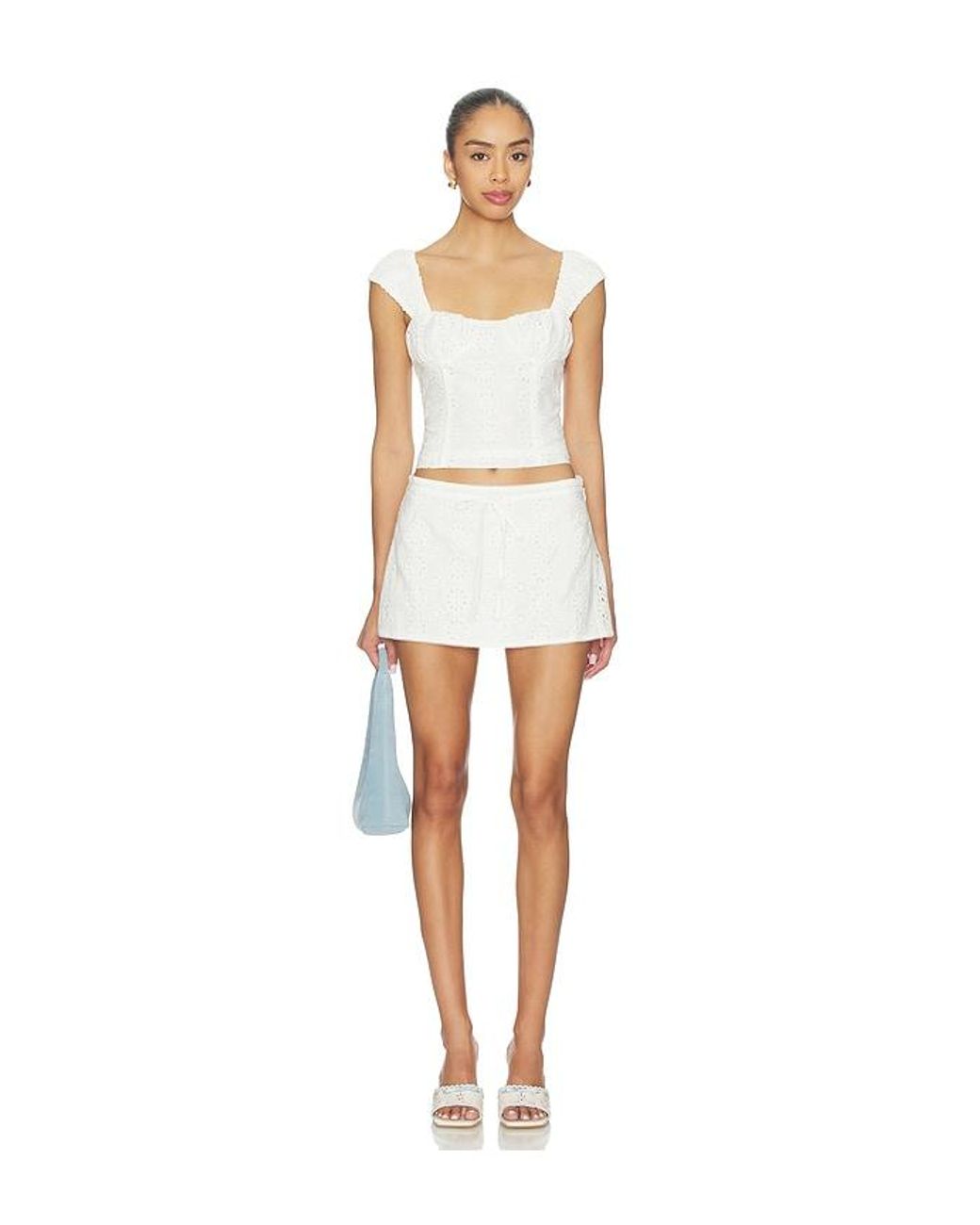 BY.DYLN White Aisha Mini Skirt