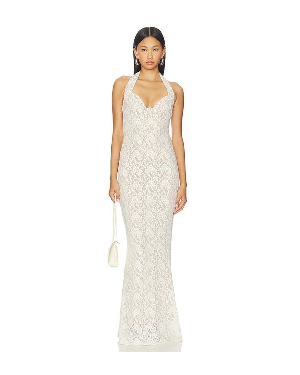 Nookie White Mystique Halter Gown