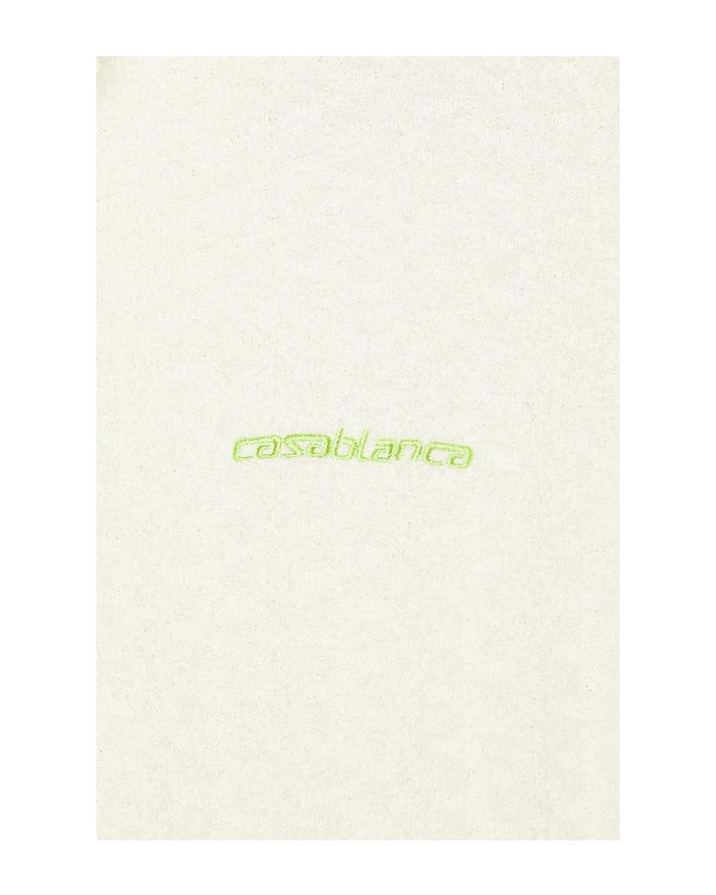 Casablanca White Tennis Boucle Polo Shirt for men
