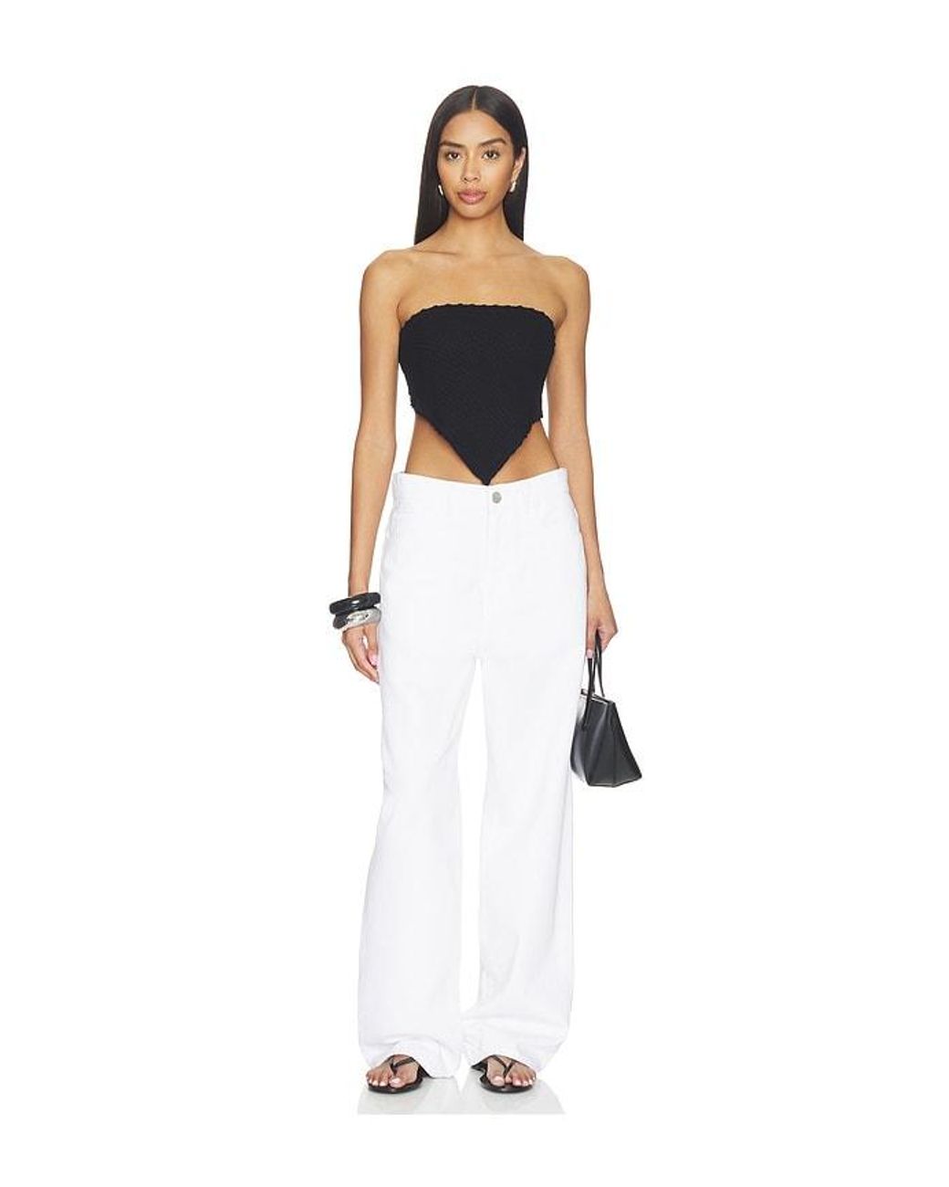 Lovers + Friends Black Artis Bandana Knit Top