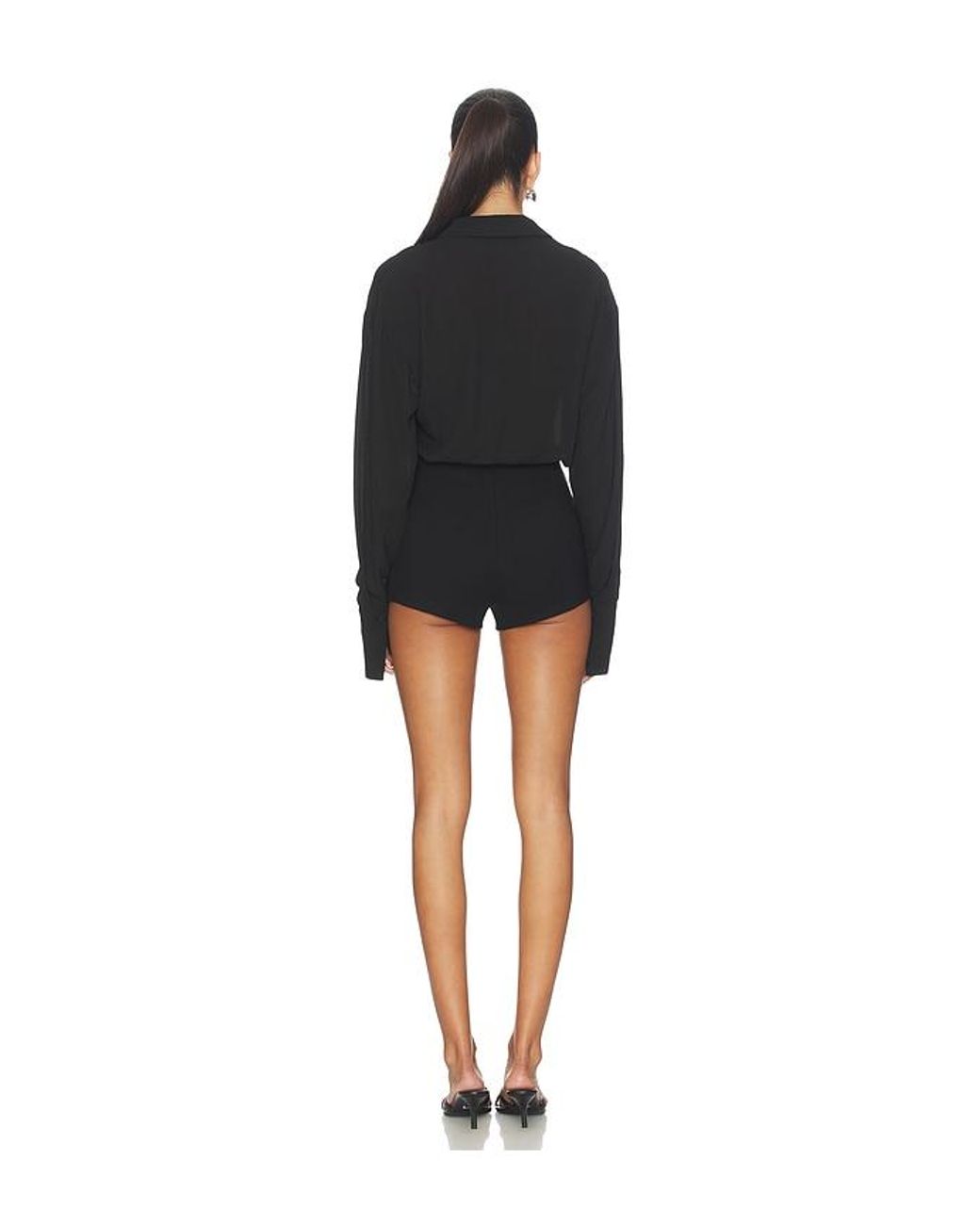 ALL THE WAYS Black Clarissa Romper