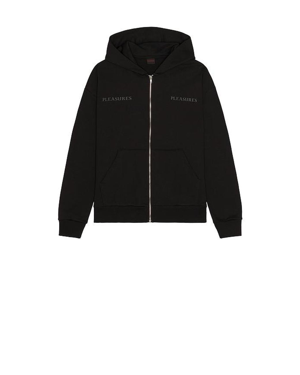 Pleasures Black Spine Full Zip Hoodie for men