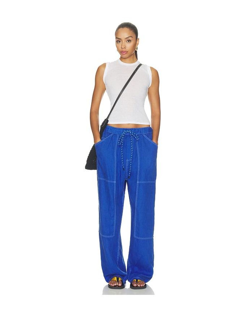 Rag & Bone Blue Atlas Linen Pant