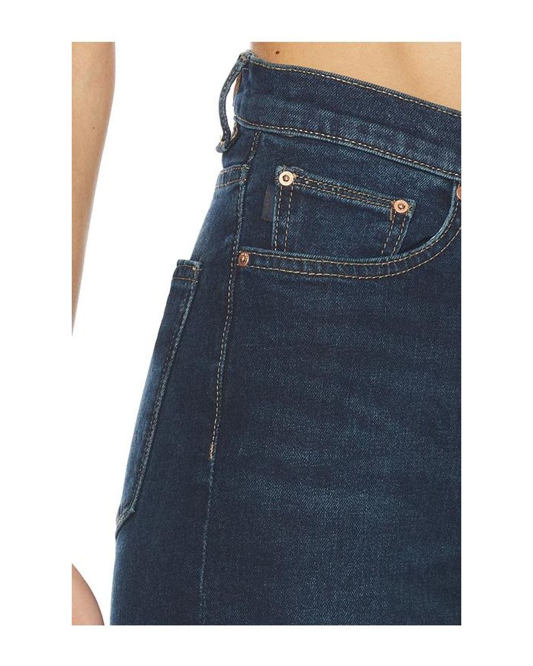 DL1961 Blue Karmine High Rise Refined Wide Leg Jeans