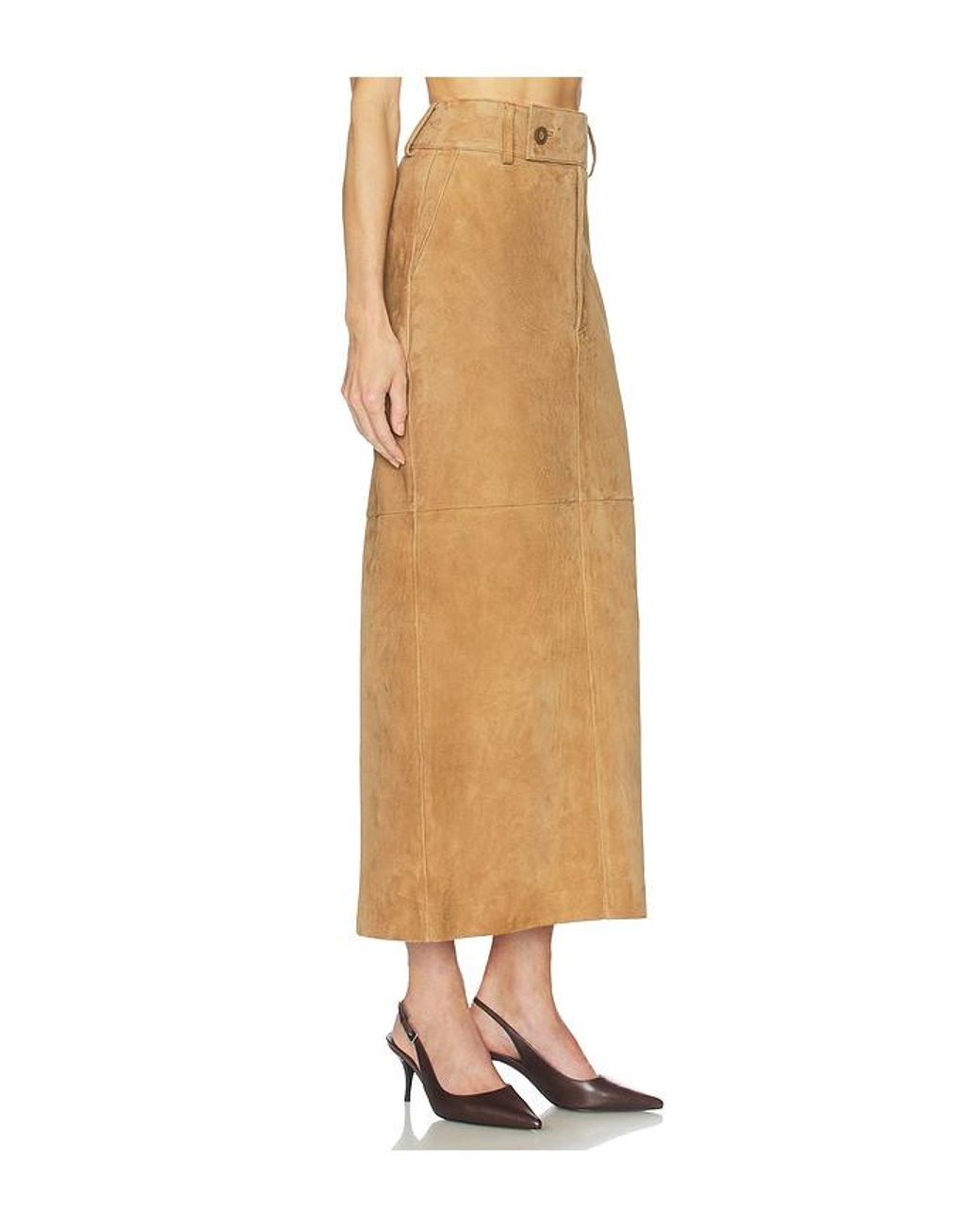 Helsa Multicolor Suede Column Skirt