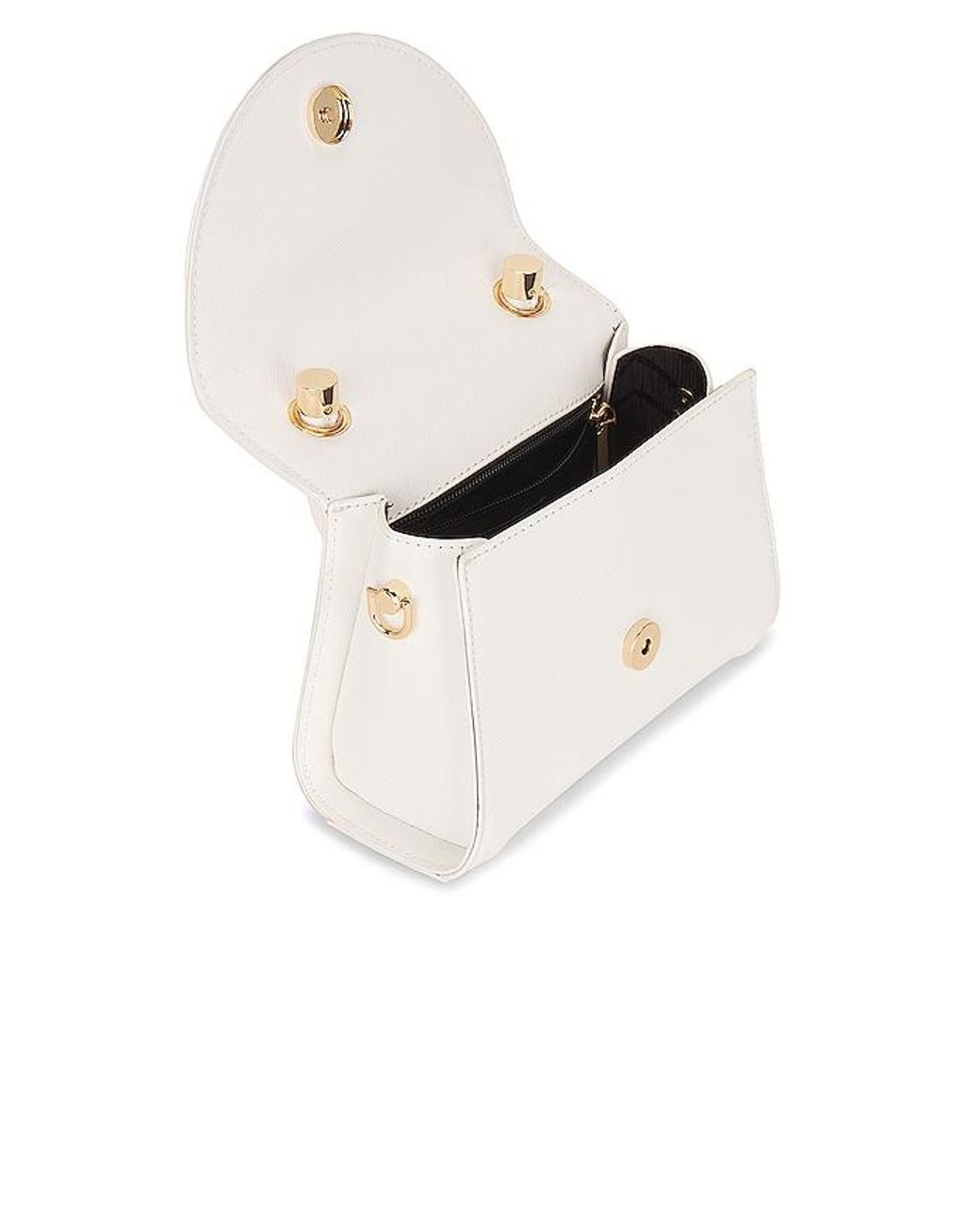 Olga Berg White Sasha Top Handle Bag