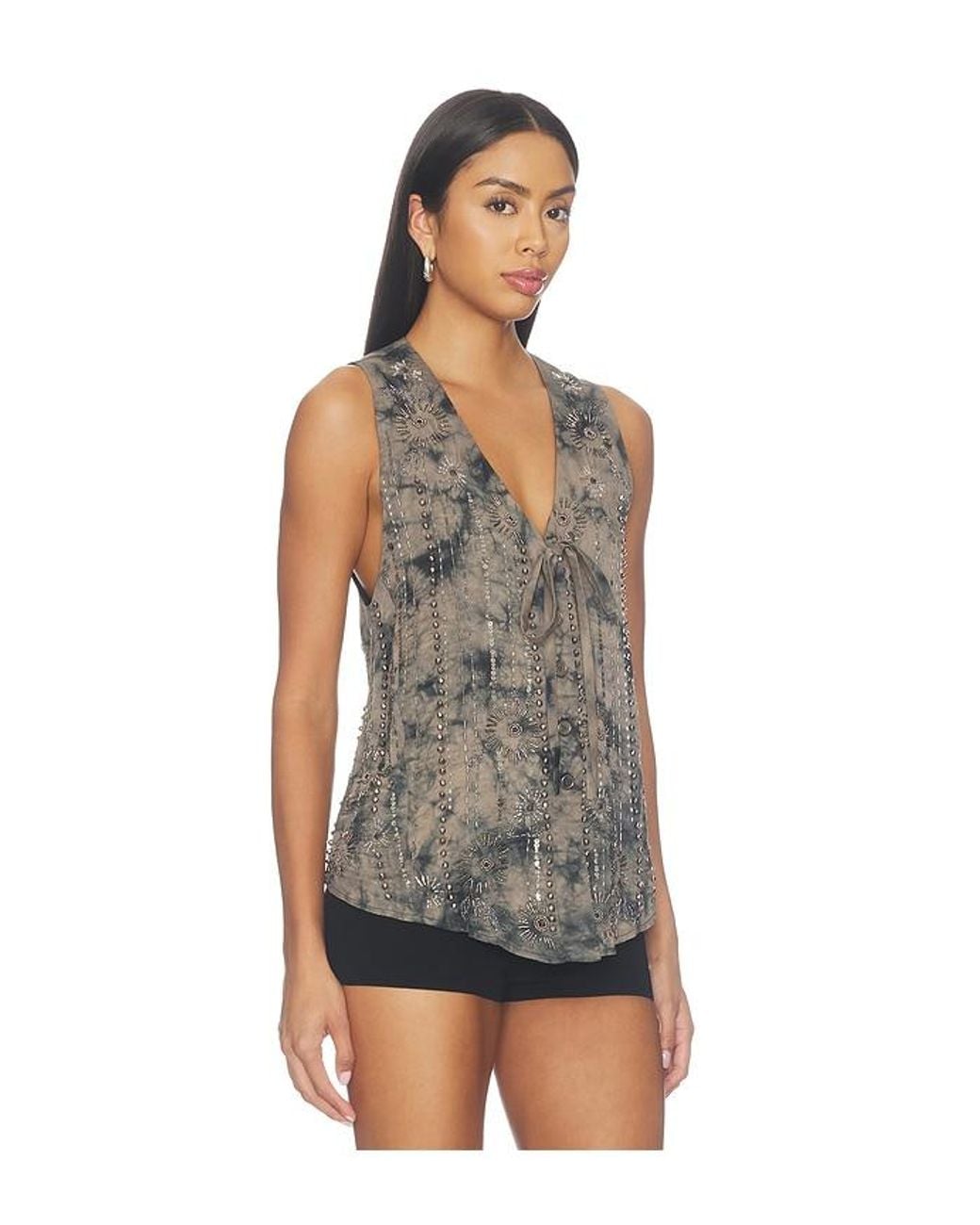 Free People Multicolor Arden Embellished Vest