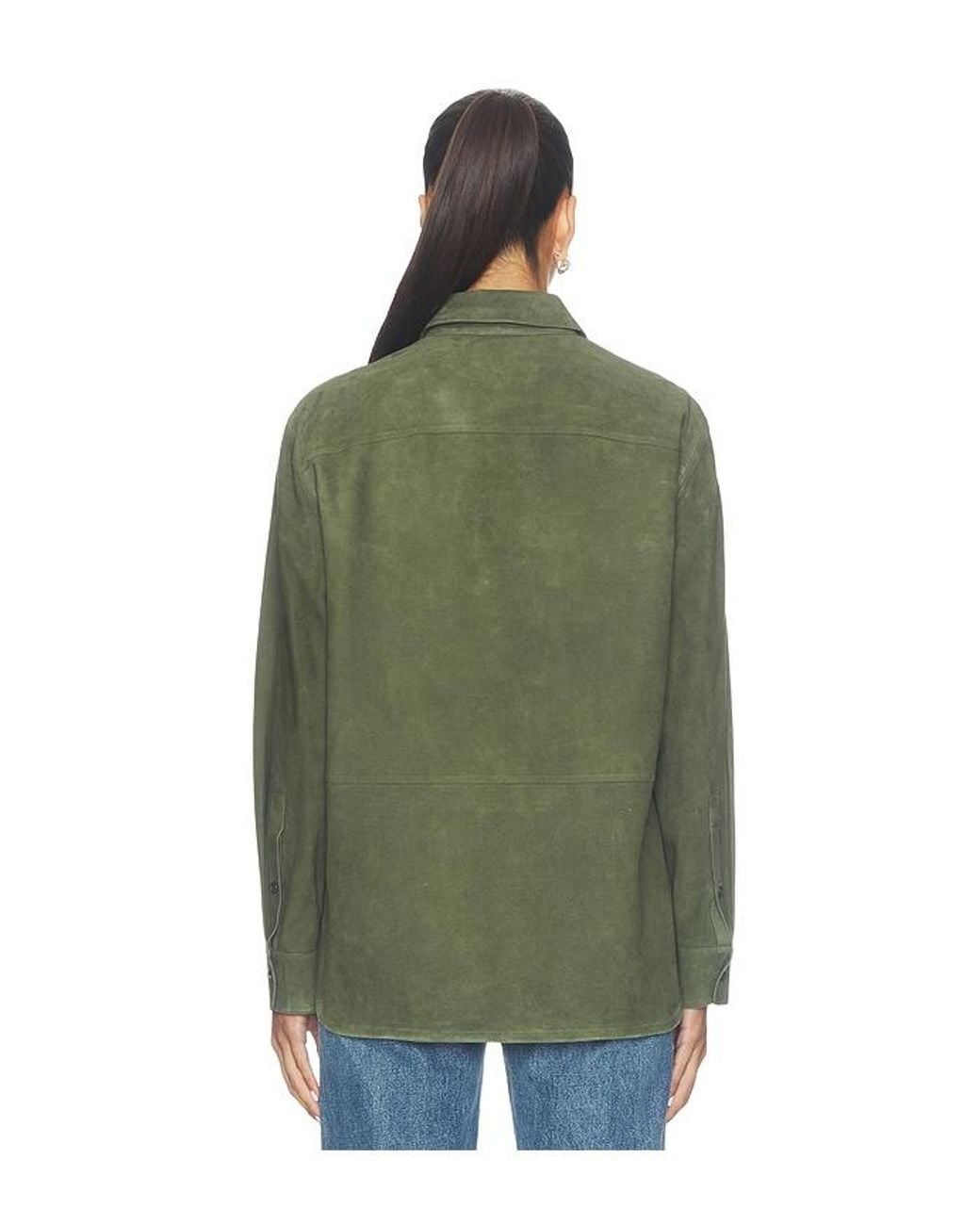 Theory Green Classic Menswear Shirt