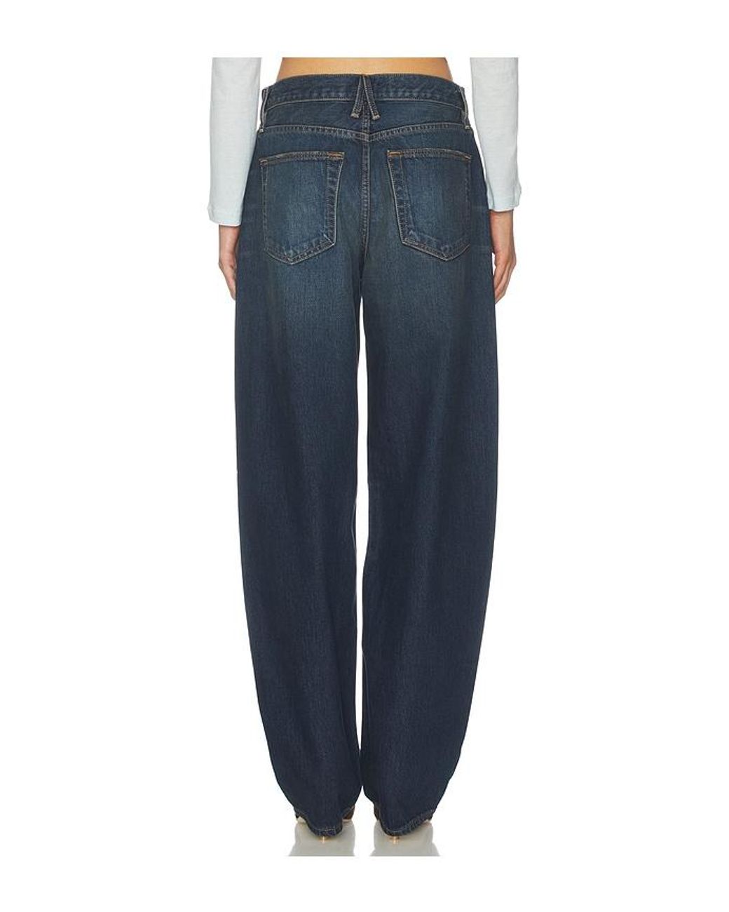 SLVRLAKE Denim Blue Ella Curve Leg Jeans