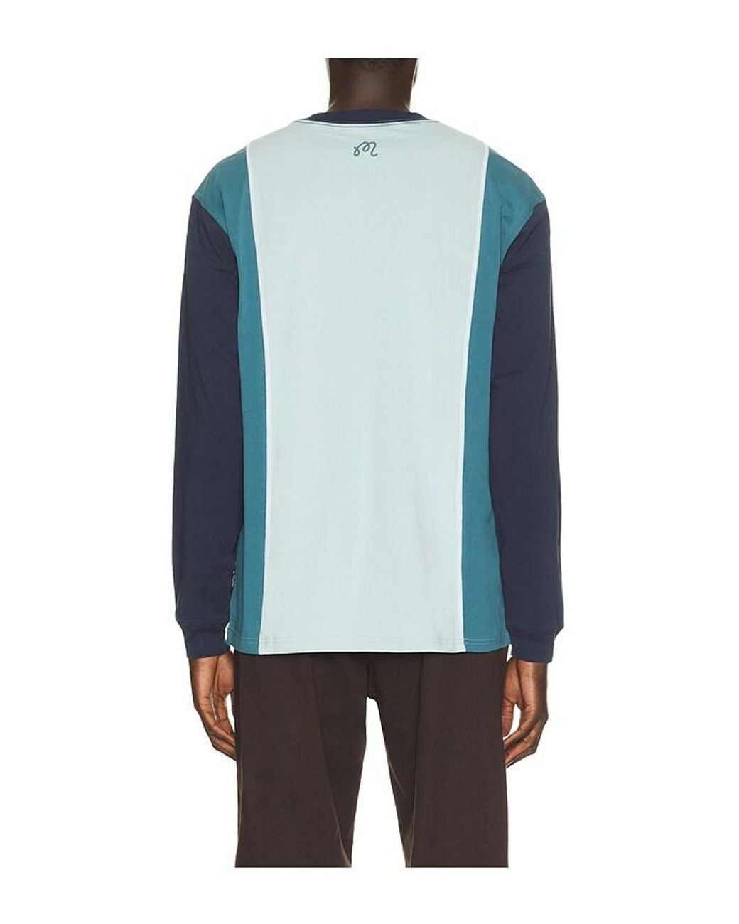 Malbon Blue Gridline Tee for men