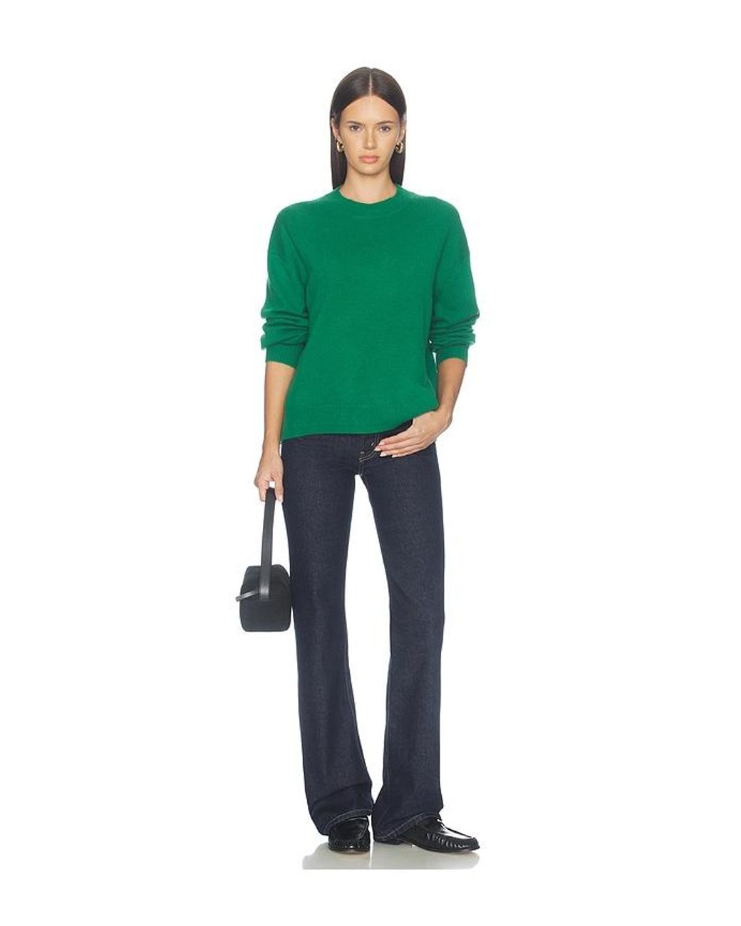 Anine Bing Green Lee Crew Sweater