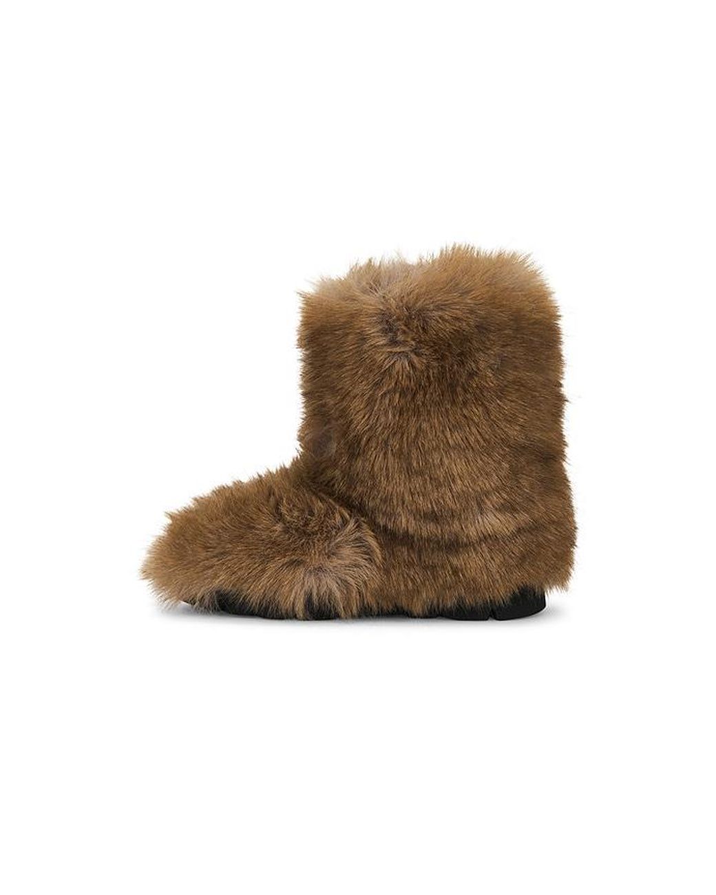 MSGM Brown Fluffy Flat Boot
