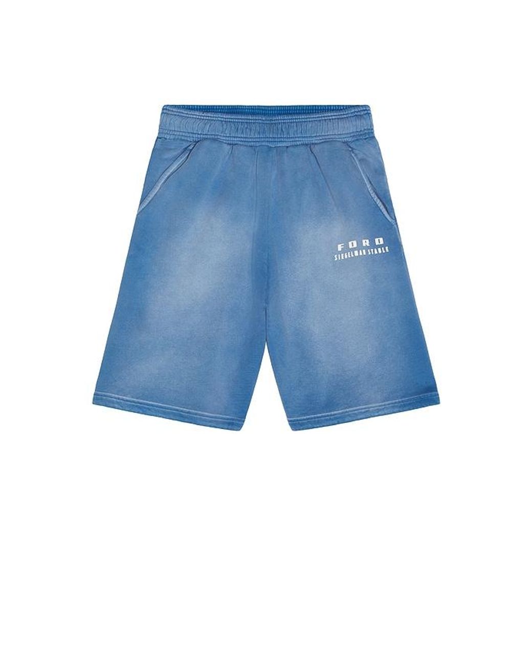 Siegelman Stable Blue X Ford Printed Oversized Sweatshorts for men
