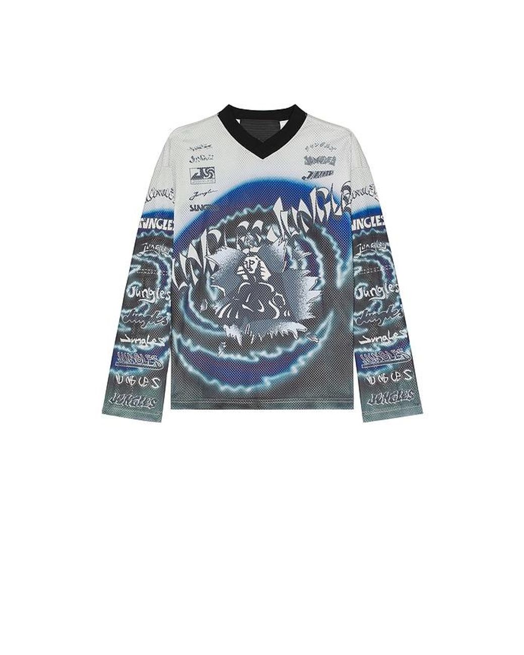 JUNGLES Blue Moto Jersey for men