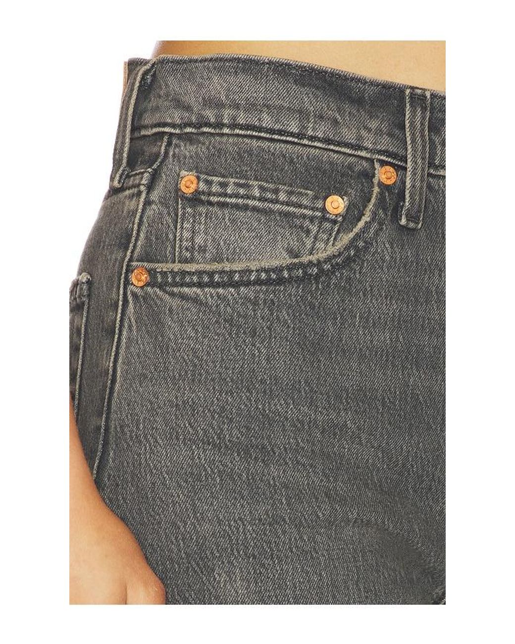 Levi's Gray Ribcage Full Length Straight Leg Jeans