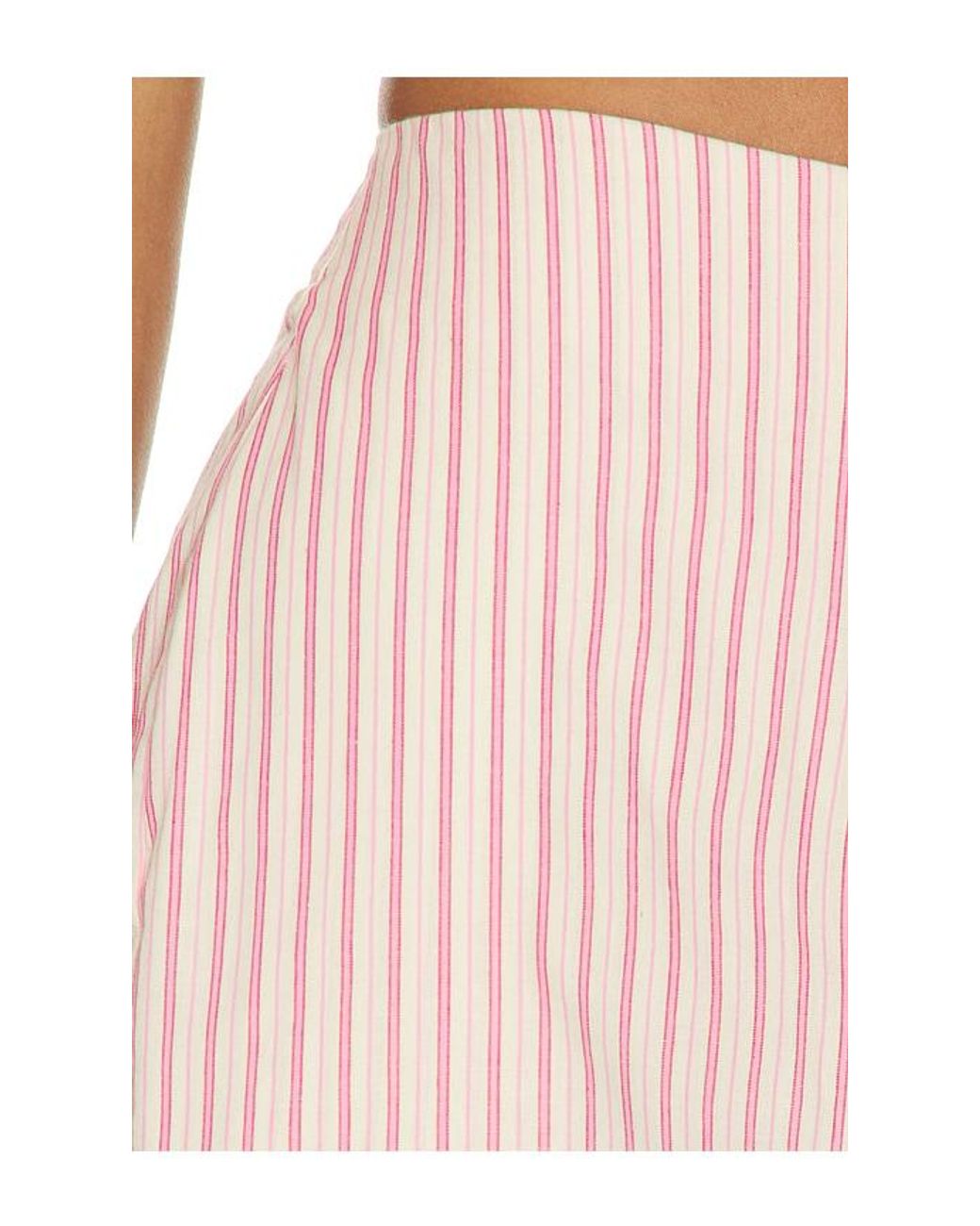 Lovers + Friends White Rhodes Striped Linen Skirt