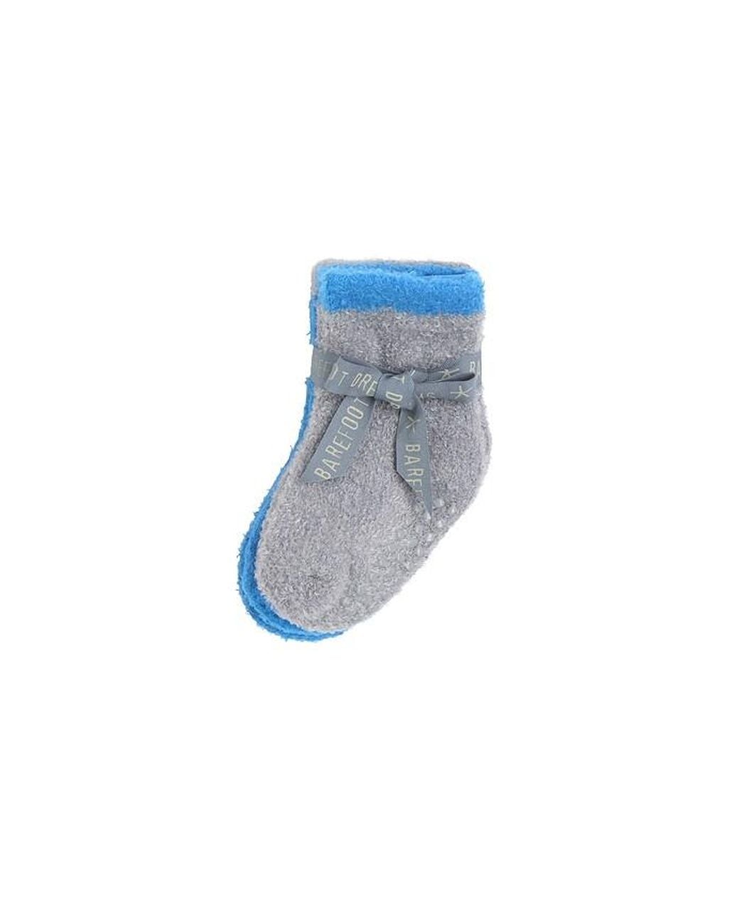Barefoot Dreams Blue Cozychic Baby Tipped Sock Set
