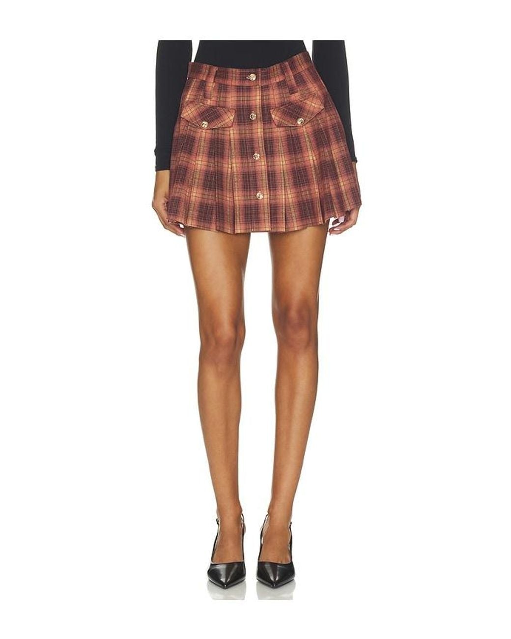 Elodie the Label Multicolor Henrietta Pleated Plaid Skirt