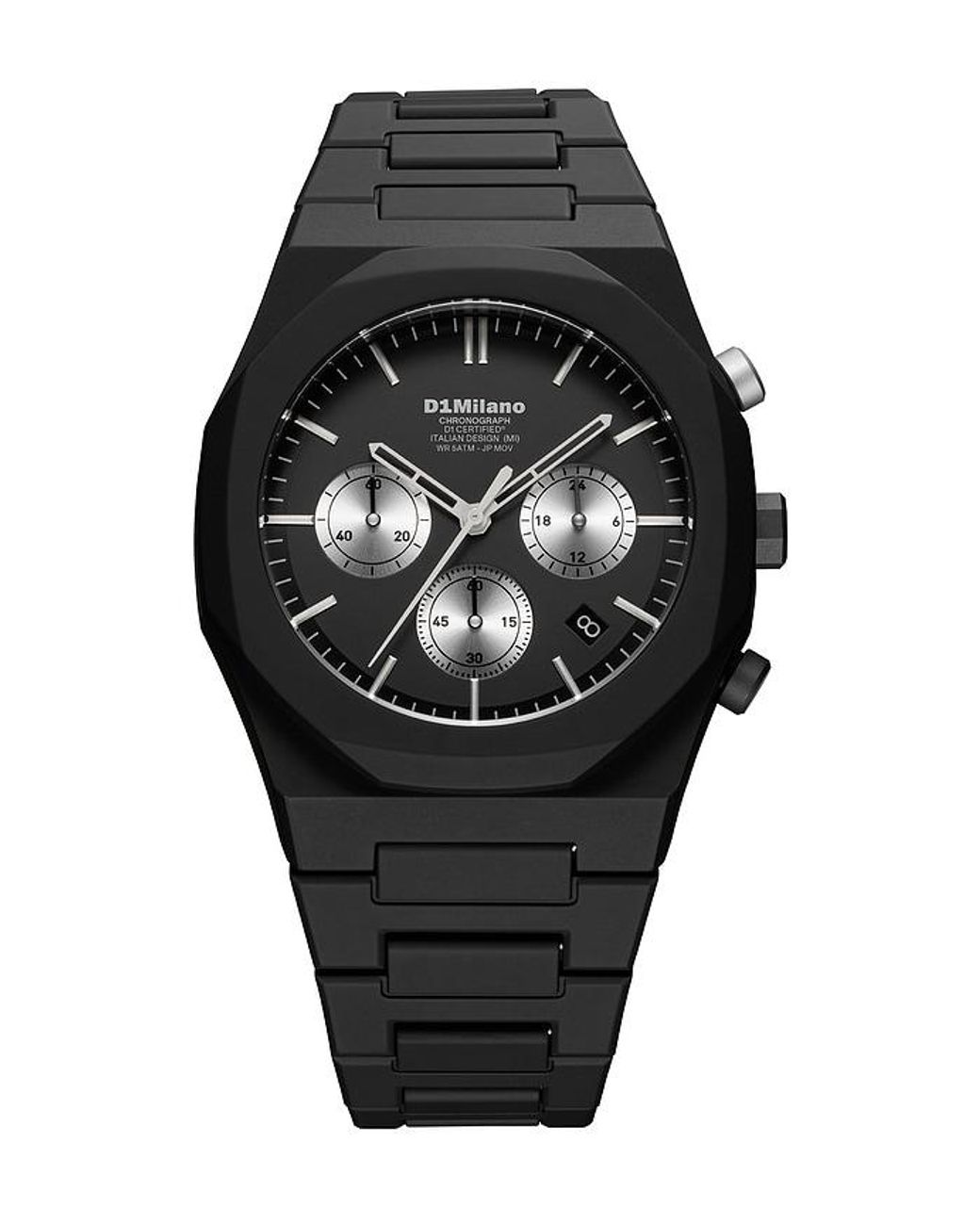 D1 Milano Black Polychrono 40.5Mm Watch for men