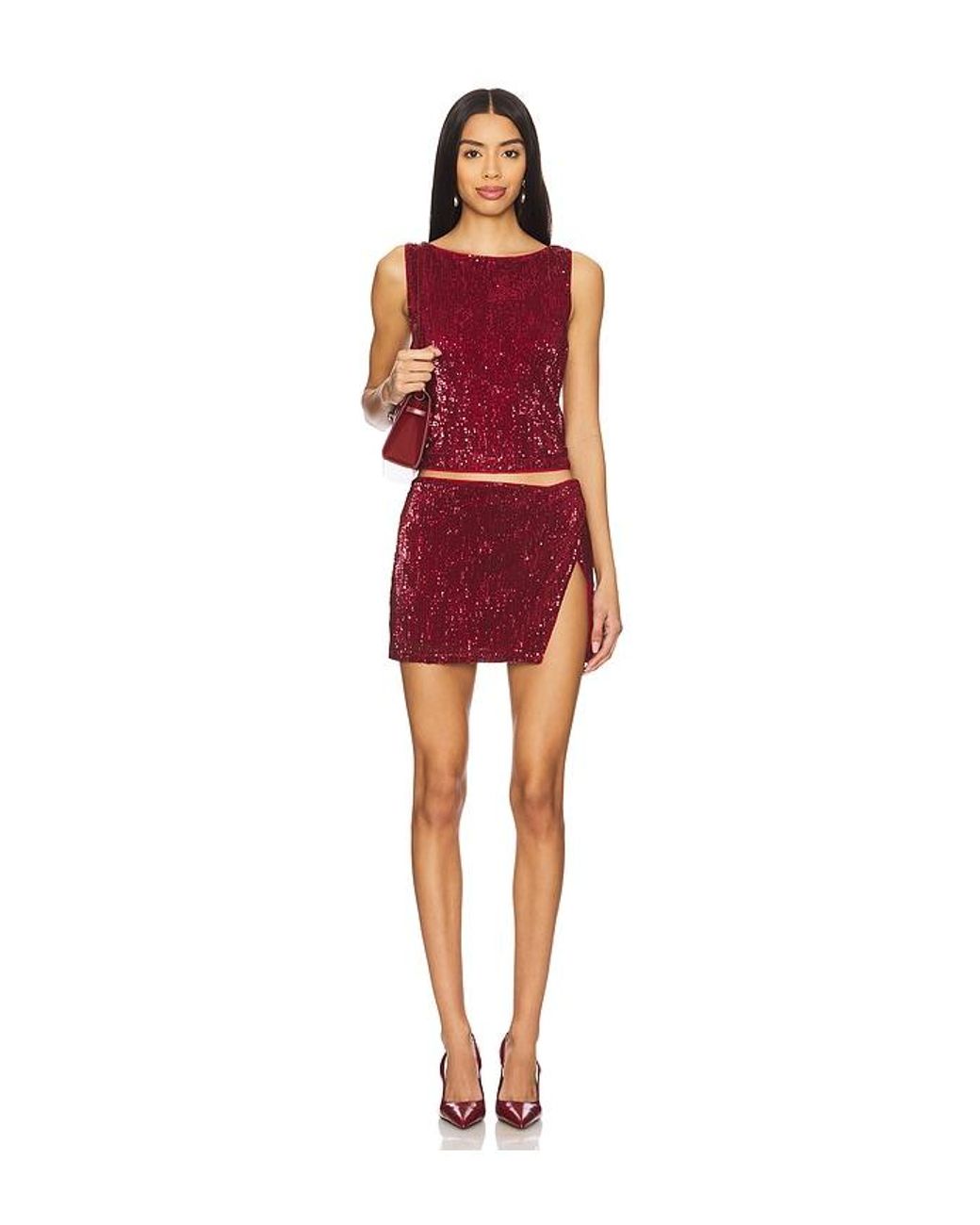 Lovers + Friends Red Selma Mini Skirt