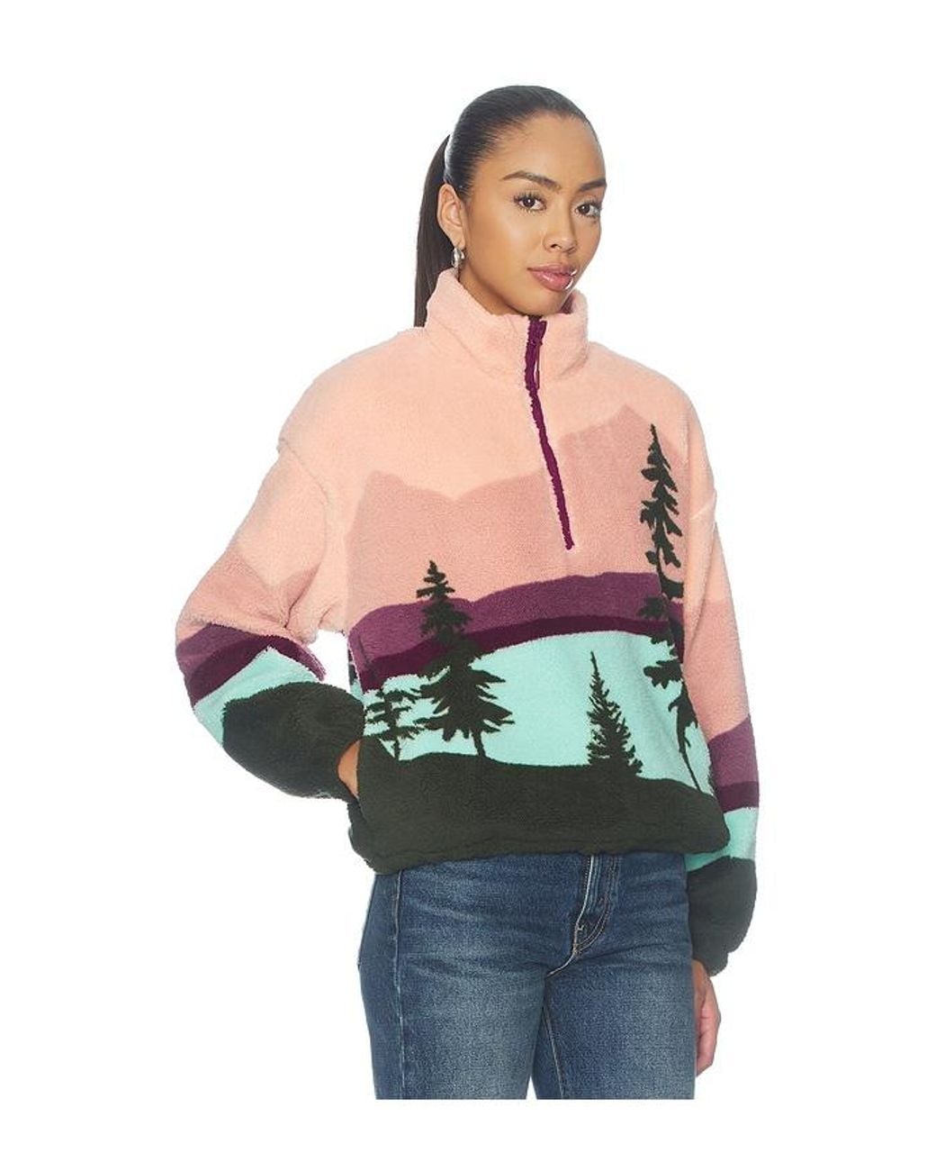 Beach Riot Blue Leona Sherpa Jacket