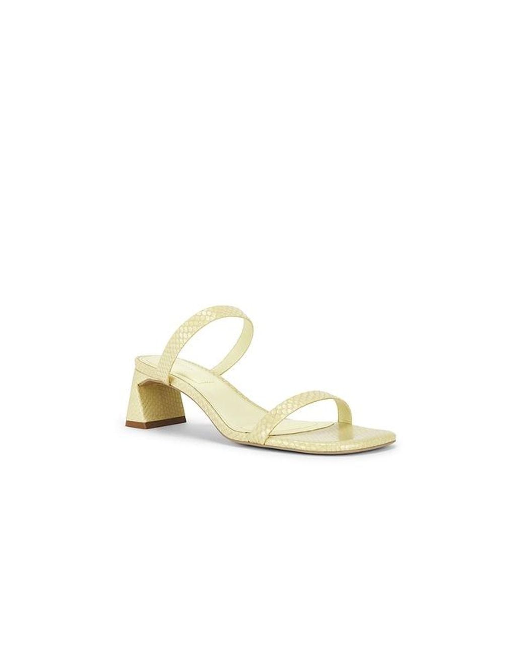 Jonathan Simkhai White Clara Snake Print Leather Block Heel