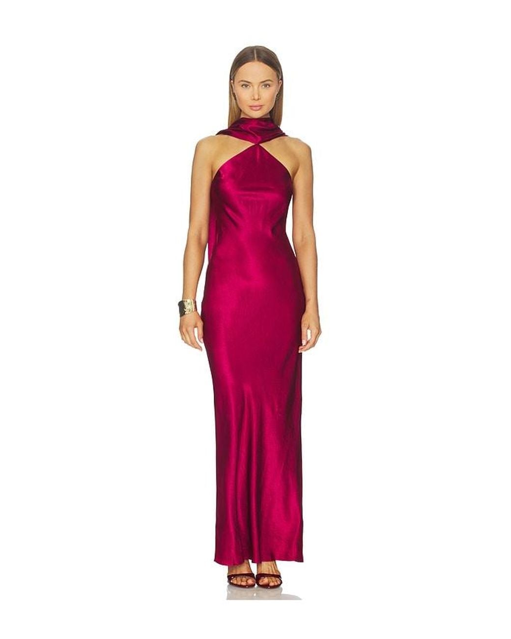 Amanda Uprichard Red X Revolve Ashton Maxi Dress